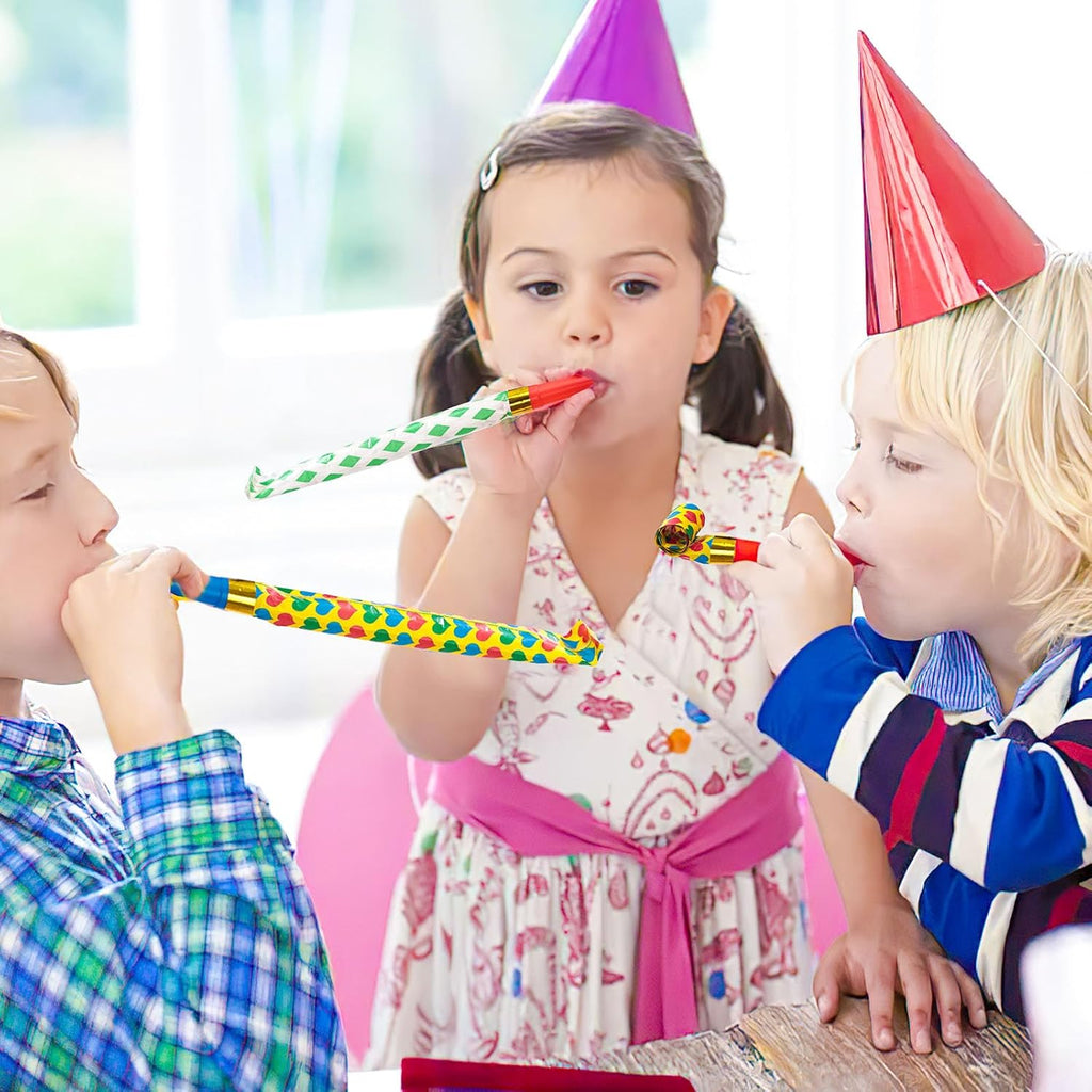 LovesTown 40PCS Party Blowers, Colorful Birthday Noisemakers Birthday Blow Horns Party Whistles New Years Party Noisemakers Party Blowouts