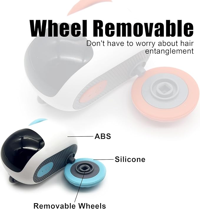 1pc Interactive Automatic Remote Control Cat Mice Car Toy and 1pc Smart Electric Moving Speedy Cat Ball Toy with Feather Tail, Suitable for Dogs, Keep Busy, Stimulating, Rechargeable (orange)-PawvioPets