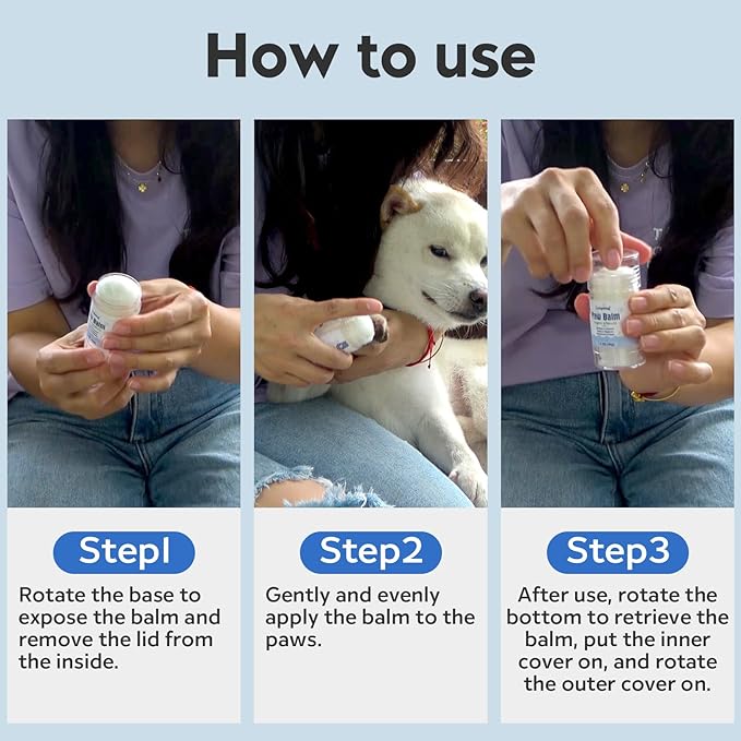Dog Paw Balm, Moisturizer & Protection for Cracked Dry & Damaged Paws, Nose & Elbows Natural Lick Safe Dog Nose Balm-PawvioPets