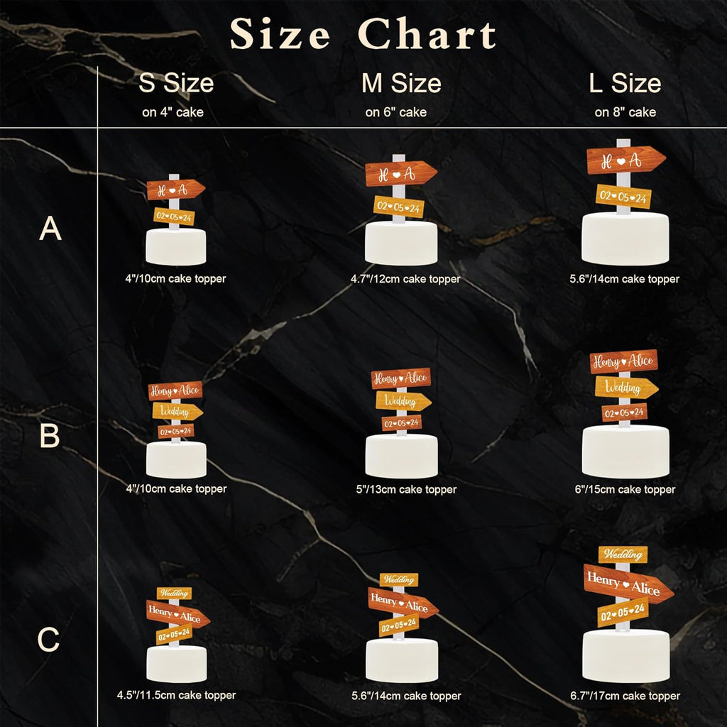 Personalized Rustic Fall Wedding Cake Topper in Wood Custom Bride & Groom Names Initials Wedding Date Cake Decoration (Thanksgiving)