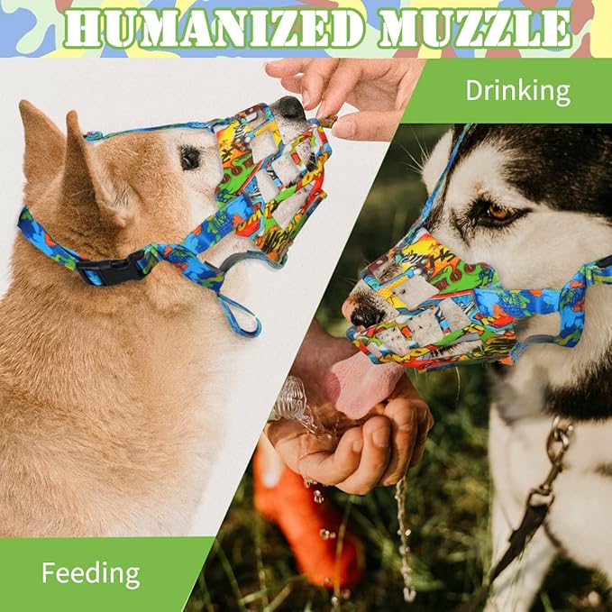 BARKLESS Dog Muzzle, Silicone Basket Muzzle for Small Medium Large Dogs, Soft Cage Mouth Cover Prevent Biting Chewing, Allow Drinking Panting, Suitable for German Shepherd-PawvioPets