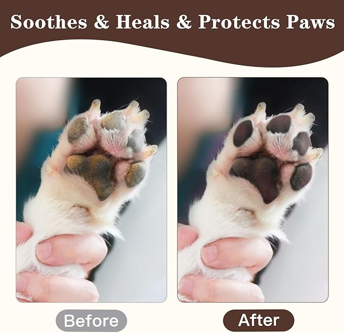 Cat Dog Paw Pad Balm Stick (2.4 oz) | Natural Lick Safe Dog Paw Blam Protector, Soother & Moisturizer for Cracked Dry & Damaged Paws, Nose & Elbows | Snout Soother for Dogs-PawvioPets