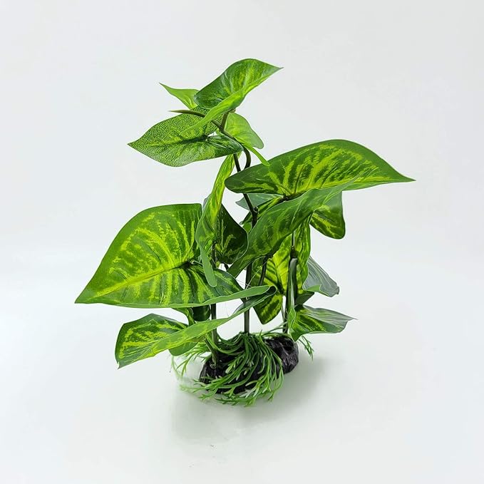 CNZ® Aquarium Fish Tank Green Lifelike Underwater Plastic Plant Aquatic Water Grass Decor (Small, 9-inch)-PawvioPets