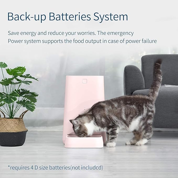 DOGNESS 6L Smart Feeder, Wi-Fi Enabled Pet Feeder for Cat and Dog, Smartphone App for iOS and Android, Portion Control, Fresh Lock System Auto Food Dispenser Pink-PawvioPets