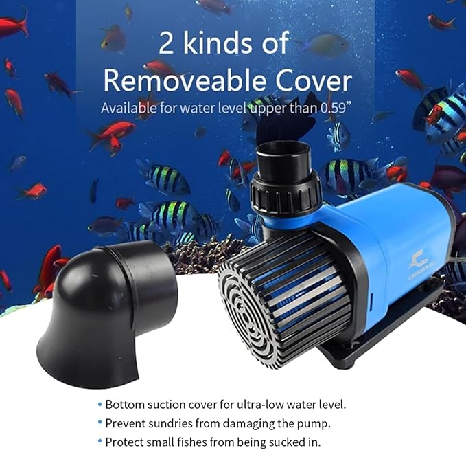 CONQUERALL 3960GPH 90W 22.5ft DC Adjustable Flow Submersible Return Pump Durable 3 Year CHS-15000 Water Pump for Freshwater, Fish Tanks, Aquaculture,KOI Pond, Aquaculture Fish Farm-PawvioPets