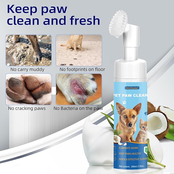 Dog Paw Care Kit,No-Rinse Paw Cleaner for Dogs & Cats,Dog Paw Balm for Heals -Repairs Dry Cracked Paws & Nose with 1 Pet Cleaning Towels,Natural Dog Paw Protector for Pet Foot Washer Care-PawvioPets