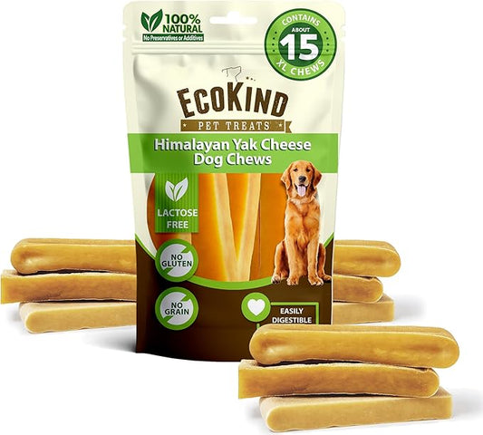 EcoKind Premium Gold Monster Yak Cheese Himalayan Dog Chew, Dog Treats Large Breed, All Natural, High Protein, for Aggressive Chewers, XL - 15+ Chews (5 lbs)-PawvioPets