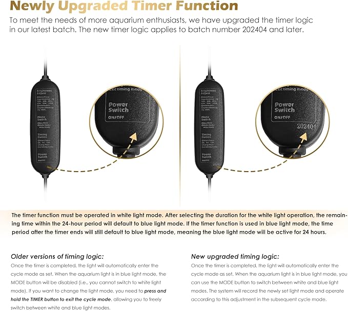 GLOWRIUM Aquarium Light, LED Full Spectrum Freshwater Fish Tank, infinitely dimmable, Fish Tank Light with auto-on/Off Timer (12-17 in)-PawvioPets