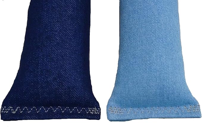 15" Catnip Cat Kicker Toys/Kitty Kick Sticks/Cat-Nip Kick Sticks (Light Denim and Dark Denim) (Kickers Filled with 1 oz Premium Canadian Catnip)-PawvioPets