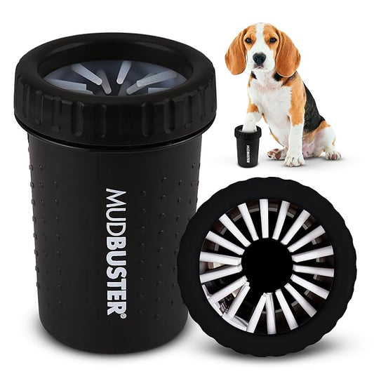 Dexas Medium Dog Paw Cleaner, Matte Black - Premium Quality Pet Supplies and Dog Accessories - Easy to Use and Clean MudBuster for Dogs - Patented Product - BPA Free-PawvioPets