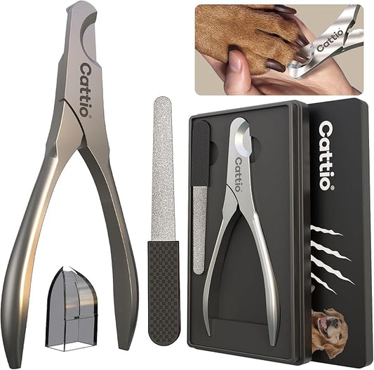 Dog Nail Clippers - All Steel Material, Built-in Spring,Heavy Duty Dog Nail Trimmer Full Metal Razor Sharp Professional for All Dogs Cats with Thick Toena,Dog Nail Trimmers-PawvioPets