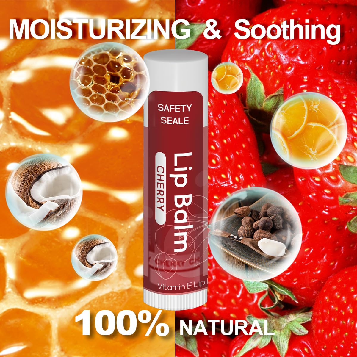 84 Pack Natural Lip Balm Bulk with Vitamin E and Coconut Oil Valentine's Day best choice - Moisturizing, Soothing, and Repairing Dry and Chapped Lips - 14 Flavors - Non-GMO