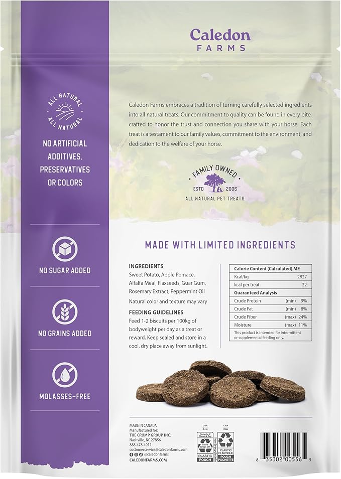 Caledon Farms Harvest Biscuits - Apple & Alfalfa Recipe 32 oz, Horse Treats-PawvioPets