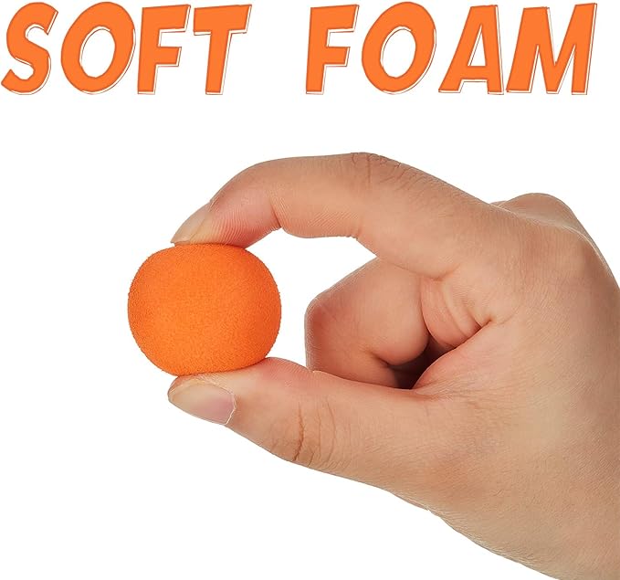 Frienda 24 Pieces Refill Balls Soft Orange Foam Balls Refills Approx 1. 1 Inch in Diameter, Soft Small Light Cat Ball Toys-PawvioPets