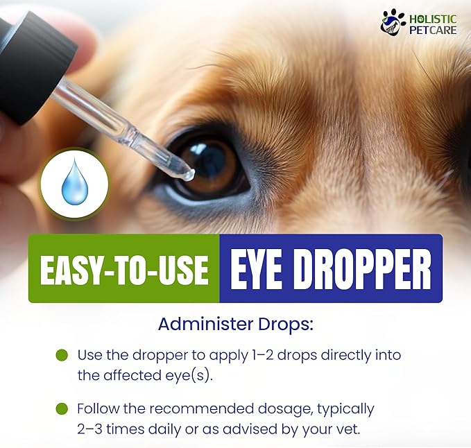 Eye Ulcer Drops - Colloidal Silver with DMSO Eye Drops for Dogs & Cat Eye Infections & Irritations - Eye Care Solution Reduces Cataracts - All Natural Pet Eye Health Care (4 oz)-PawvioPets