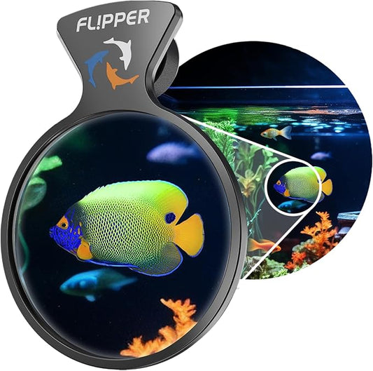FL!PPER Flipper DeepSee Viewer 3" Nano - Coral and Fish Magnifier for Reef Tank and Freshwater Aquarium Photography and Videography - Magnetic Magnifying Glass-PawvioPets
