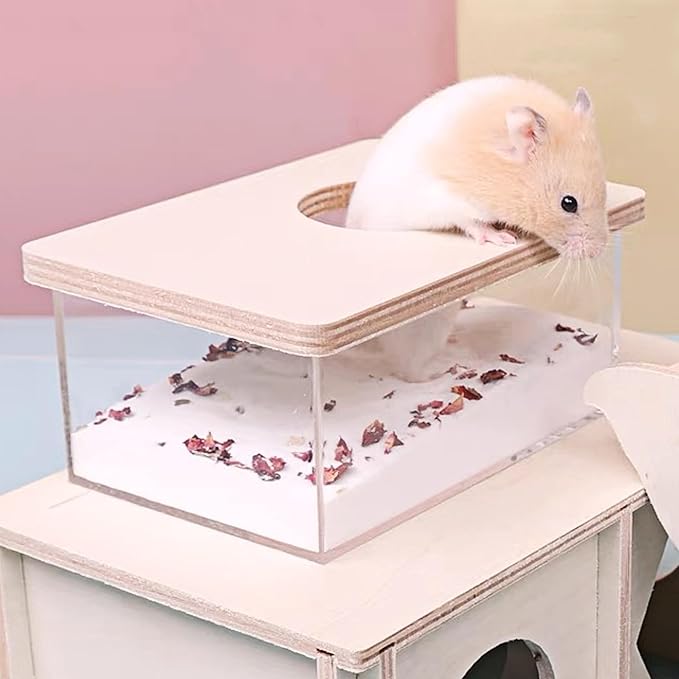 DR.DUDU Hamster Bath Sand, 2.8lb Dust Free Desert Sand or Potty Litter Sand for Hamster Chinchillas Gerbil Syrian Mice Small Animals (White, Flower Smell)-PawvioPets