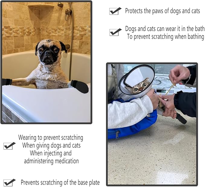 4 PCS Cat Mittens to Prevent Scratching,Mesh Breathable Cat Shoes,Adjustable Cats Anti Scratch Gloves,Suitable for Cats When Bathing and Nail Trimming(XL,Grey)-PawvioPets