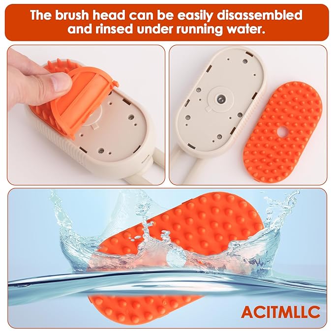 4 in 1 Cat Steam Brush for Shedding, Cleaning, Massage & Smooth, USB Rechargeable Pet Spray Hair Removal Comb, for Indoor Long/Short Haired Cats & Dogs (White)-PawvioPets