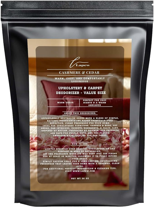 Cashmere Cedar Carpet Freshener Powder Refill 36 oz | Powerful Odor Eliminator for Home | Upholstery Deodorizer | Carpet Deodorizer | Pet Urine | Cat Litter Box-PawvioPets