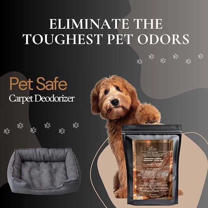Cozy Autumn Carpet Freshener Powder Refill 36 oz | Powerful Odor Eliminator for Home | Upholstery Deodorizer | Carpet Deodorizer | Pet Urine | Cat Litter Box-PawvioPets