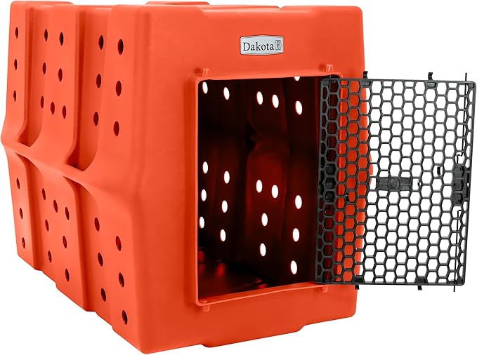 Dakota 283 Crate - Canine Rough and Tough Economy Kennel (Orange, X-Large)-PawvioPets