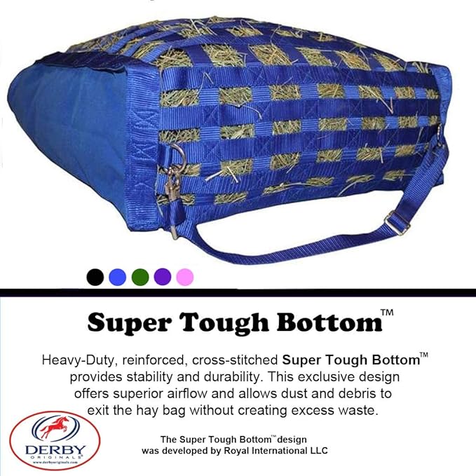 Derby Originals Front Web Slow Feeder Horse Hay Bag Super Tough Bottom with 6 Month Warranty-PawvioPets
