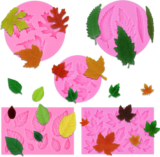 Actvty Silicone Maple Leaf Mold for Fondant, Cupcake Topper, Chocolate Candy, Sugar Craft Cake Decoration, Resin Mold for Fall Harvest Thanksgiving Halloween DIY Decor