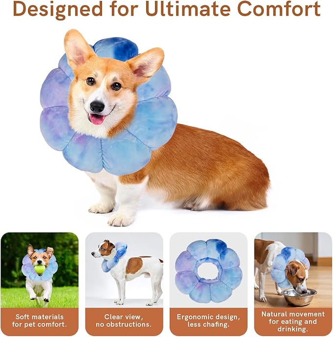 Cat Collar Soft, Adjustable Soft Protective Neck Cats Recovery Cone After Surgery-PawvioPets