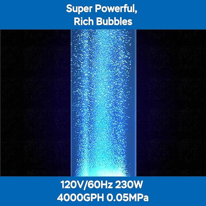 AquaMiracle Linear Air Pump ZP-40/ZP-60/ZP-100/ZP-200 for Pond Aeration, 635/950/1600/4000GPH Septic Air Pump Pond Aerators for Outdoor Ponds, Waste Treatment, Aquarium, Fish Farm, Seafood Restaurant-PawvioPets