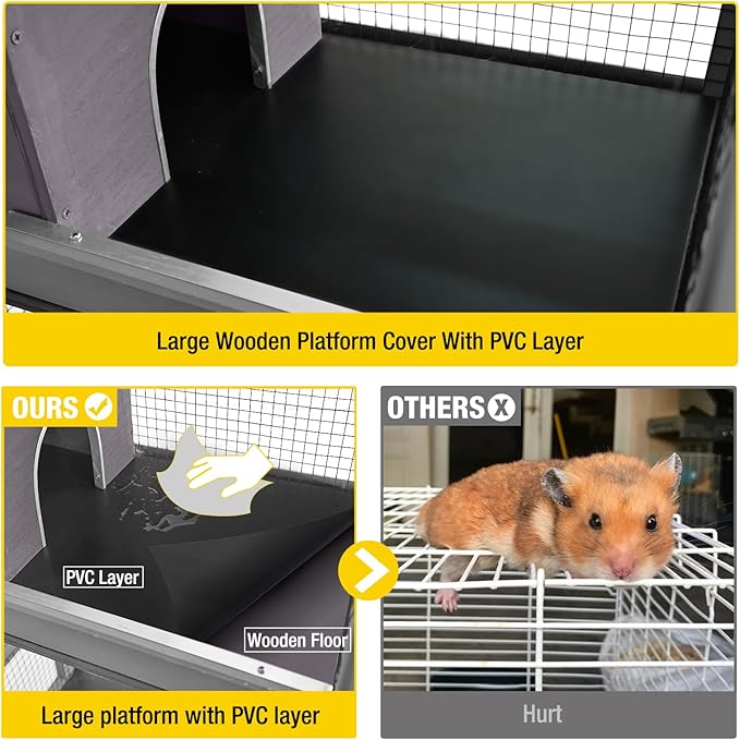Aivituvin Ferret Cage Chinchilla Cage for Rat,Lizard,Squirrel, Chameleon,Gerbils and Other Small Animals-PawvioPets