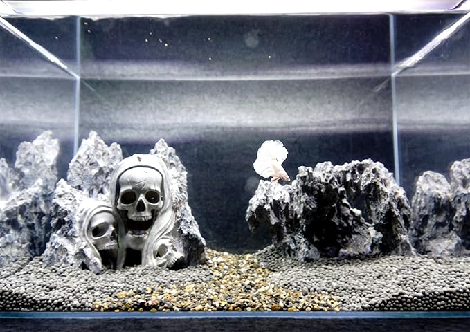 Fish Tank Decor Rocks.Aquarium Decoration Model.Easy and Quick Solution for Aquascaping.(Skull Canyon)-PawvioPets