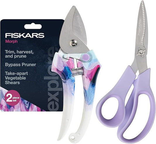 Fiskars Pruner and Veggie Shears Set, Explore Collection-PawvioPets