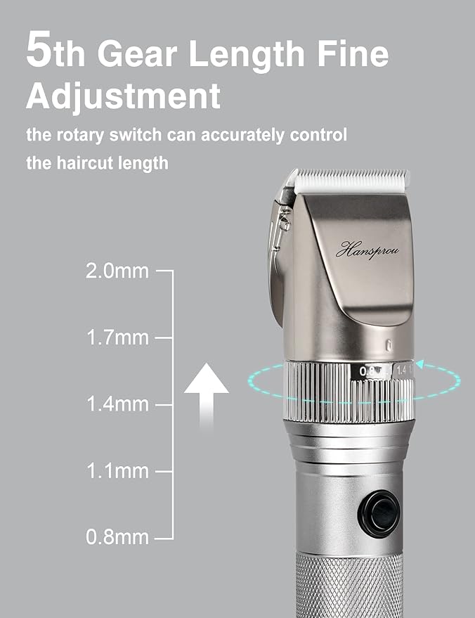 Dog Grooming Clippers High Power Dog Clipper for Thick Heavy Coats Low Noise Plug-in Pet Trimmer Pet Professional Grooming Clippers with Guard Combs Brush for Dogs Cats and Other Animals-PawvioPets