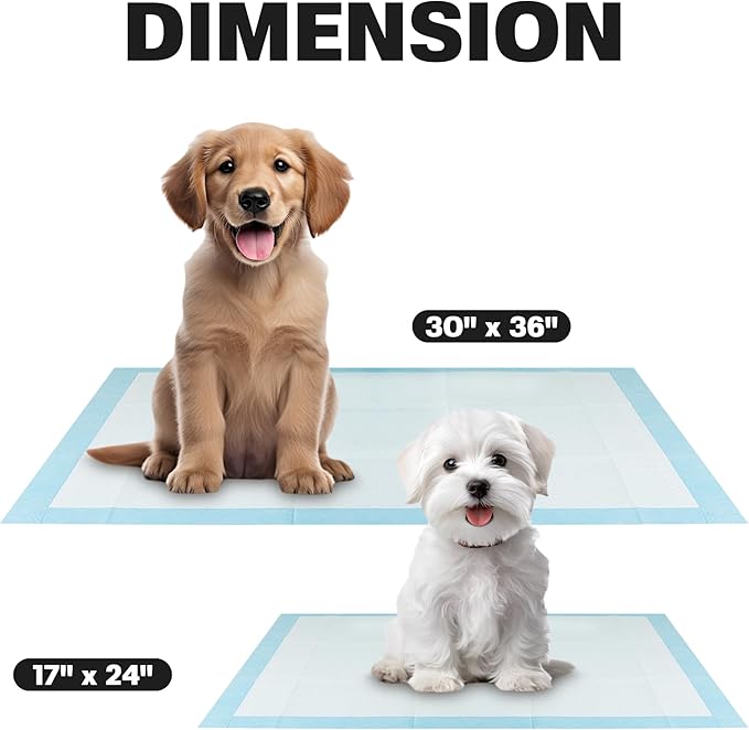 BV Small Puppy Pads 100 Count 17"x24" - Leak-Proof & Absorbent Pee Pads For Dogs with 6-Layer Design, Rapid Dry Sheet & Built-In Attractant - Dog Pad with Odor Control, Perfect for Puppies&Senior Dogs-PawvioPets