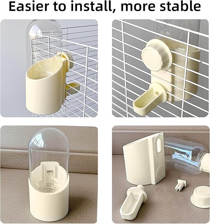 Automatic Hanging Bird Water Bottle - No Drip Cage Mounted Waters Feeder for Parakeets, Cockatiels, Budgies, Lovebirds, Finches, Canaries, Parrots (Bird Cage Accessories Travel Essential)-PawvioPets