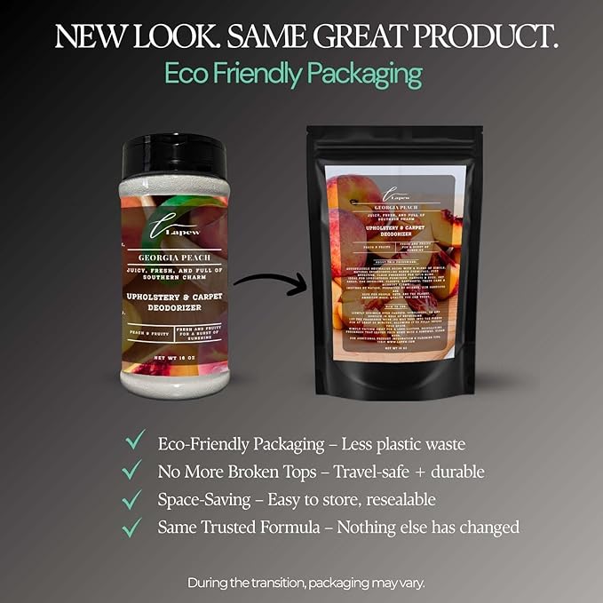 Georgia Peach Carpet Freshener Powder: Powerful Odor Eliminator for Home, Upholstery Deodorizer, Carpet Deodorizer, Pet Urine, Cat Litter Box - Georgia Peach Fragrance-PawvioPets