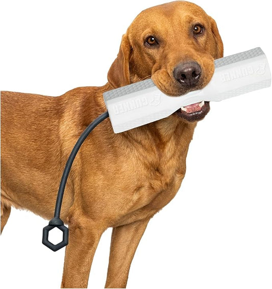 Dog Training Bumper - Durable Retriever Dummy for Professional Training, Perfect for Water Activities, Hunting, and Outdoor Retrieval Practice, with Adjustable Rope for Easy Handling (White)-PawvioPets