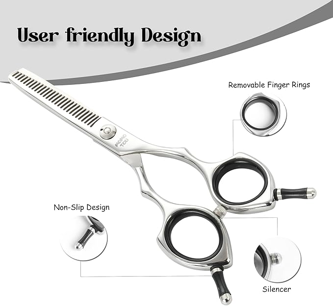 Dog Grooming Scissors 5 inch Small Thinning Scissors Super Light Professional 440C Stainless Steel Pet Shears for Trimming Face and Paws Nose Ear Easy Use.-PawvioPets