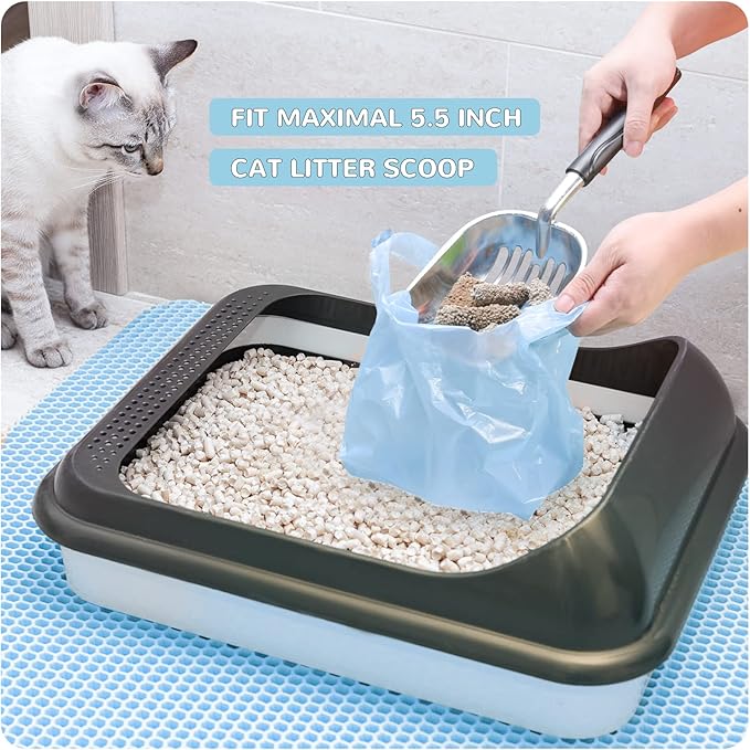 Cat Litter Bags, 120 Count, Ultra Thick, Scented, Leak-Proof, Disposable, 15 Liters Capacity-PawvioPets