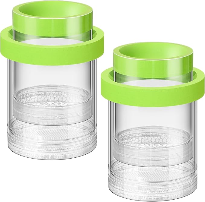 2 Pcs Breeder Box for Fish Tank Aquarium Breeder Separation Net Breeding Box with Suction Cup for Small Fish Shrimp Clownfish Guppy(Green,L)-PawvioPets