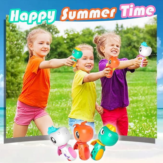 6 Pack Animal Water Gun for Kids, Mini Squirt Gun Water Blaster Soaker Toys, Dinosaur Dog Unicorn Shape Small Water Pistol Gun for Summer Outdoor Pool/Beach/Yard/Party Play-PawvioPets