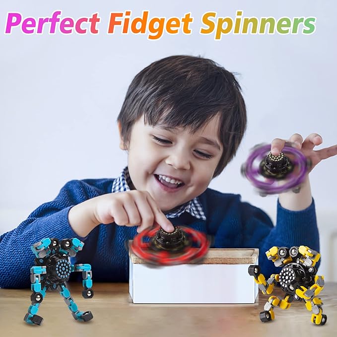 for Mom Transformable Fidget Spinners for Kids and Adults Stress Relief Sensory Toys for Boys and Girls Fingertip Gyros Toy Birthday Party Favors for Kids Classroom Gifts-PawvioPets