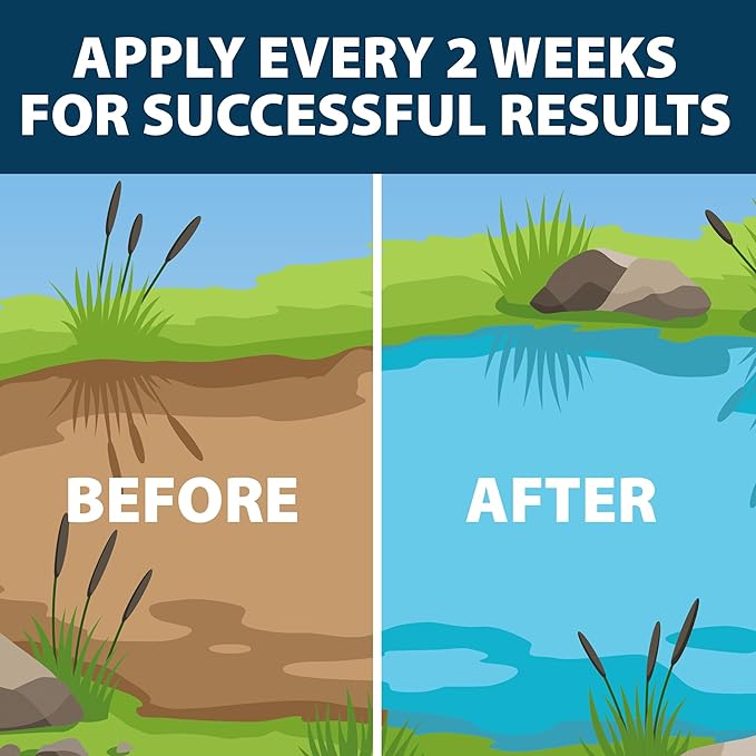 Airmax PondClear Packets, Beneficial Bacteria & Enzyme Clarifier Treatment with Ecoboost PRx, Clear & Clean Pond & Lake Water, Safe for Fish, 12-Count-PawvioPets