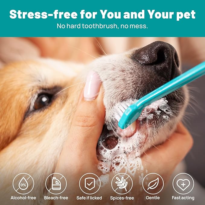 Dog Dental Care Finger Wipes - Teeth Cleaning Finger Wipes for Dog & Cats - Tooth Brushing Kit Dental Wipes for Dog - Reduces Plaque & Freshens Breath (50 PCS, Beef)-PawvioPets