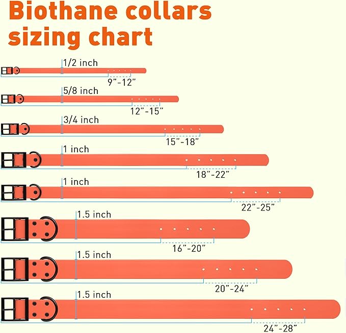 Dogline Biothane Waterproof Dog Collar Strong Coated Nylon Webbing with Black Hardware Odor- Proof for Easy Care Easy to Clean High Performance Fits Small Medium or Large Dogs, Coral-PawvioPets