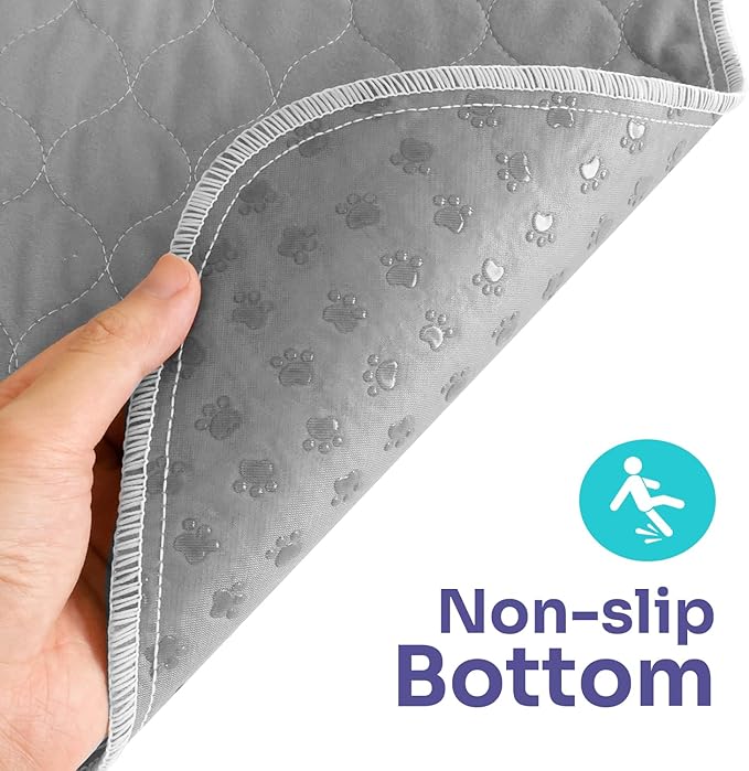 Conkote 2 Pack Washable Dog Pads 30" x 32", Reusable Pee Pads Waterproof Pet Puppy Playpen Pads Dog Mats with Non-Slip Bottom for Pet Training, Incontinence, Whelping, Playpen, Potty-PawvioPets