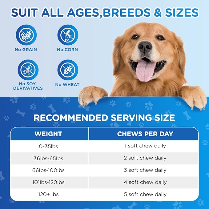 Dog Hip and Joint Supplement,100 Count,Chicken Flavor,Pain and Inflammation Relief Chews with Glucosamine, MSM, Vitamin C, Omega 3,Treats Hip Dysplasia, Arthritis,for Hip & Joint Health, Pain Relief-PawvioPets