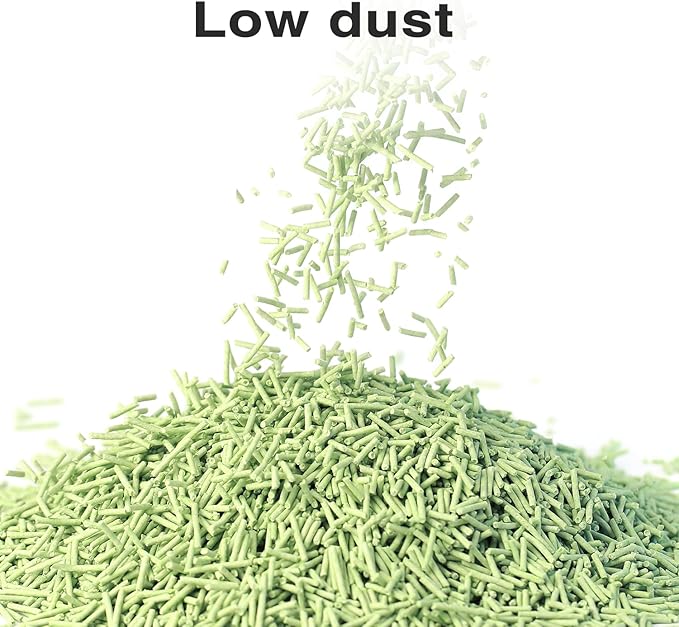 Cat Litter 12LB/2 Packs Dust-Free Clumping Tofu Cat Litter Quickly Absorb Odors Toilet Can Flush Into The Toilet Pure Natural tofu cat Litter (Green Tea)-PawvioPets