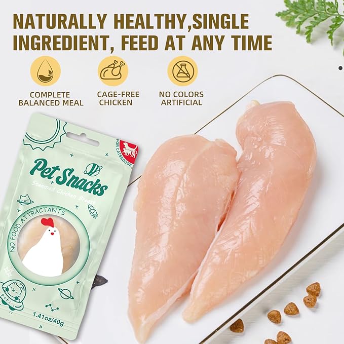 Cat Food Topper for Picky Eaters & Healthy Soft Cat Treat (Chicken), Wet Food with Gravy, High Protein & Limited Ingredient 6 Pack-PawvioPets